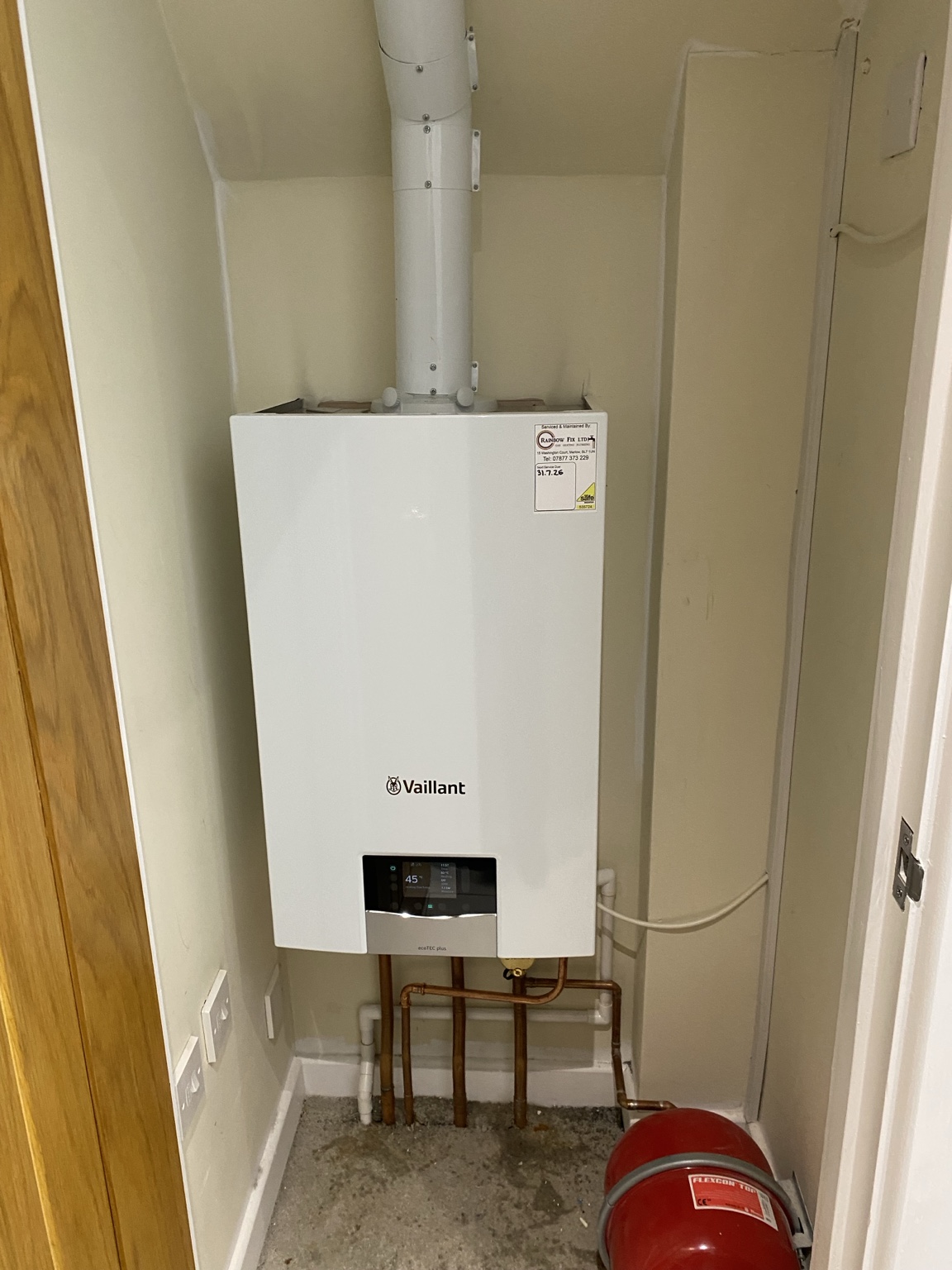 Vaillant ecoTEC plus boiler installation