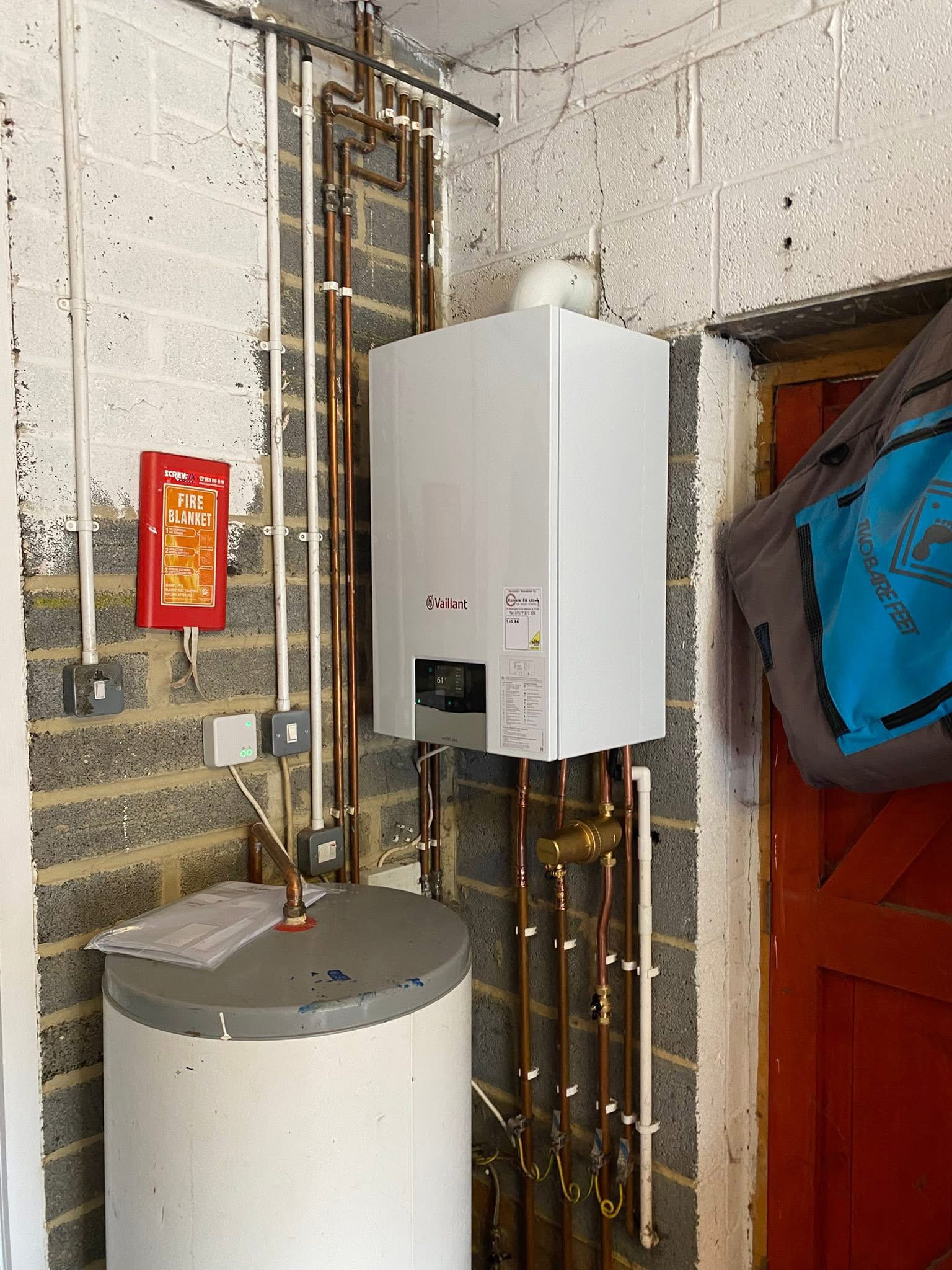 Vaillant boiler and cylinder installation